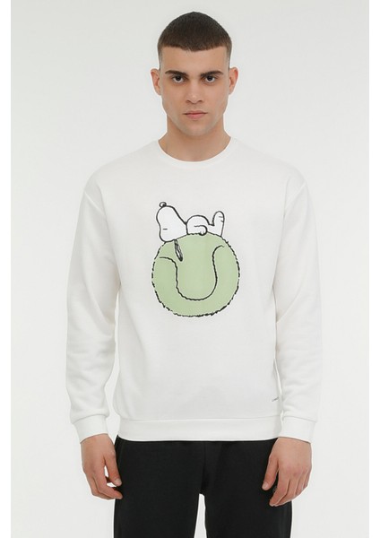 ml Snoopy 16SNP53 2pr Ekru Erkek Sweatshirt