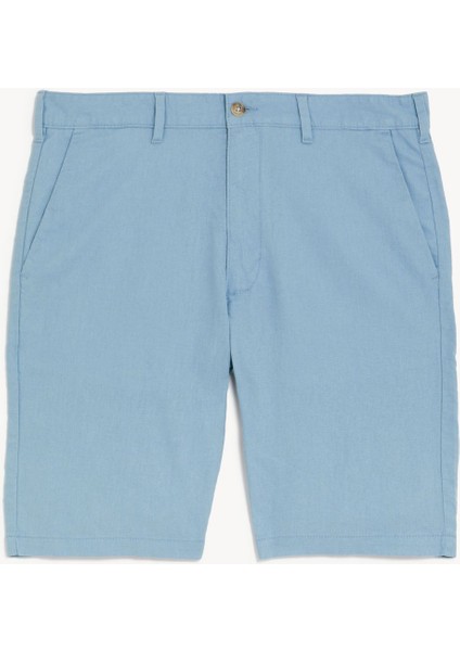 Regular Fit Keten Şort