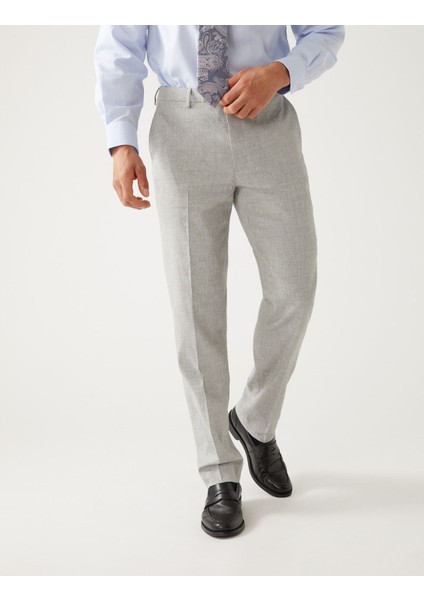 Tailored Fit Italian Linen Miracle™ Pantolon