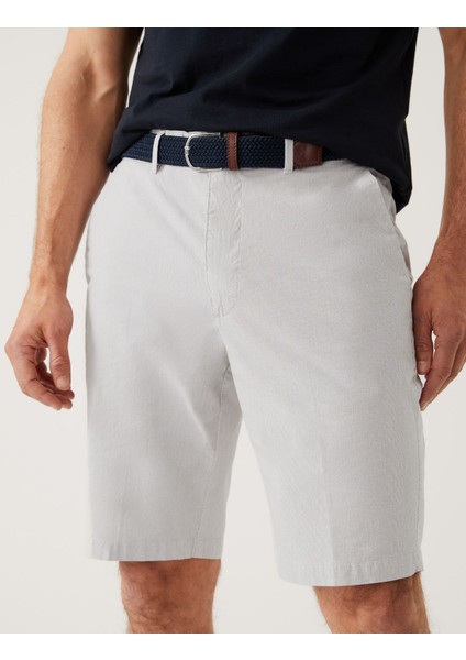Regular Fit Çizgili Chino Şort fiyatları