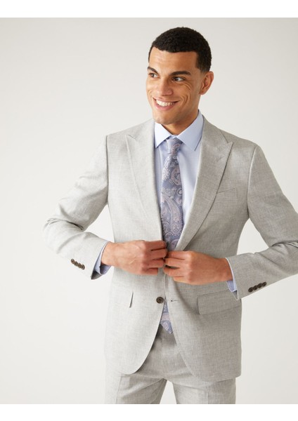 Tailored Fit Italian Linen Miracle™ Ceket