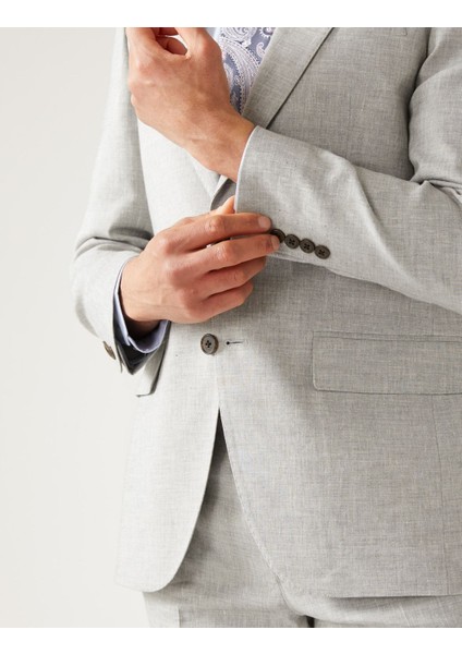 Tailored Fit Italian Linen Miracle™ Ceket