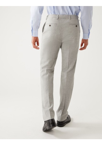Tailored Fit Italian Linen Miracle™ Pantolon fırsatları