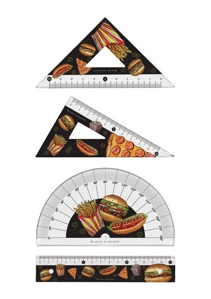 Cetvel Seti (Iletki , Cetvel , Gönye), "happygraphix. Hamburger 45-0017/04