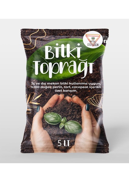 Bitki Toprağı Genel Kullanıma Uygun Özel Karışımlı Çiçek Toprağı 5 Lt