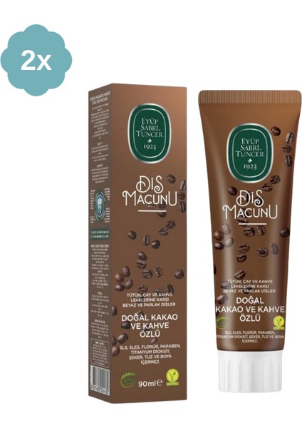 Kakao ve Kahve Özlü Diş Macunu 90 ml x 2 Adet