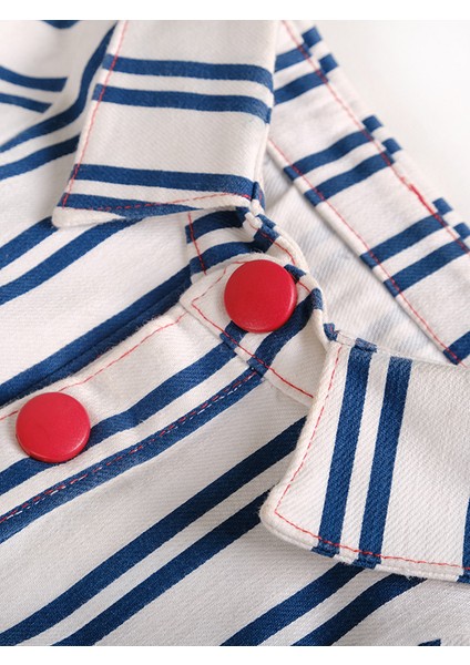 Küçük ve Orta Irk Beyaz Çizgili Gömlek Collar fırsatları