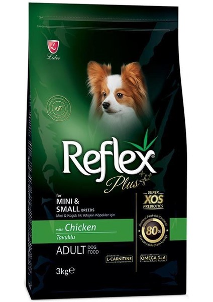 Plus Küçük Mini Irk Tavuklu Yetişkin Köpek Maması 3 kg