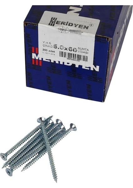 5X60 mm Sunta Vidası 200 Adet