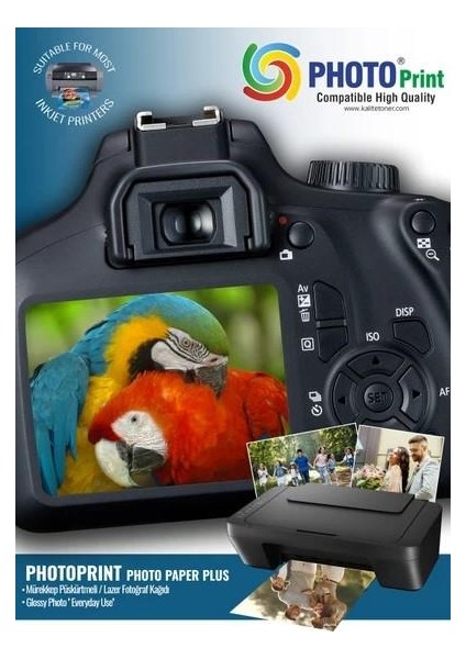 Premium Glossy 50 Adet 13X18 cm Parlak Fotoğraf Kağıdı 200 Gr. modelleri