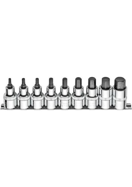 C28S-RH9 1/2&quot; Allen Uçlu Lokma Takımı Kısa Tip 9 Parça