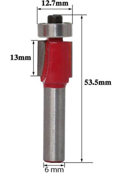 TH03038 12 Parça Ahşap Freze Uç Seti 6mm Sap