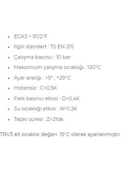 1/2 Köşe Termostatik Radyatör Valfi Trv3 602120531