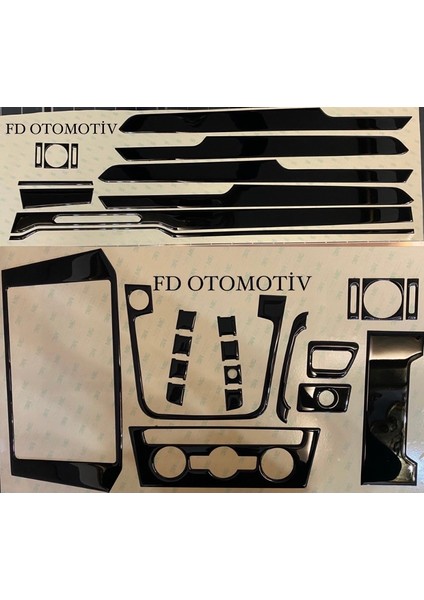 FD Otomotiv Volkswagen Passat B8 Özel Pianoblack Trim Konsol Kaplama Parlak Siyah
