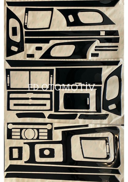 FD Otomotiv Peugeot 407 Full Özel Set Parlak Siyah Kaplama Torpido Maun Kaplama