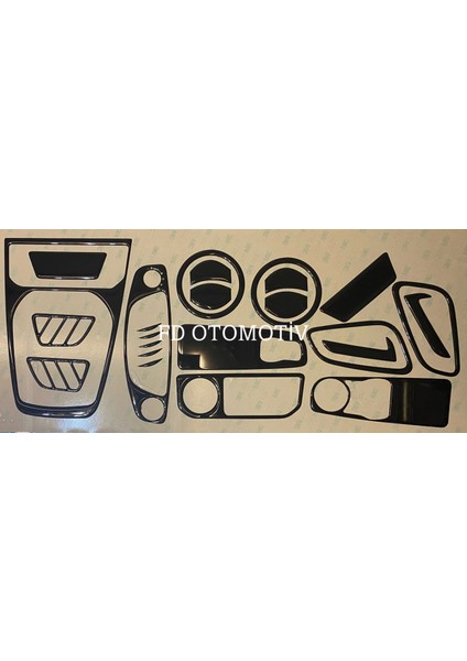 FD Otomotiv Ford Courier Tourneo Konsol Trim Parlak Siyah Kaplama