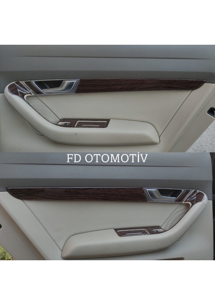 FD Otomotiv Audi A6 C6 Koyu Meşe ( Dark Oak ) Full Özel Set Torpido Konsol Maun Kaplama