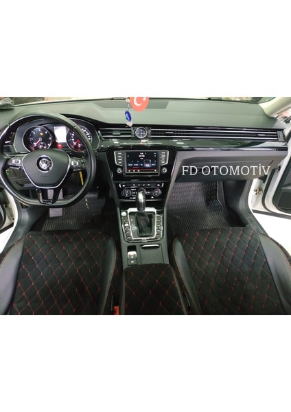 FD Otomotiv Volkswagen Passat B8 Parlak Siyah Piano Black Full Set Trim Torpido Konsol Kaplama