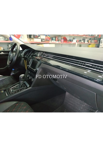FD Otomotiv Volkswagen Passat B8 Parlak Siyah Piano Black Full Set Trim Torpido Konsol Kaplama modelleri