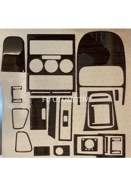 FD Otomotiv Opel Astra G Koyu Meşe Özel Desen Torpido Konsol Kaplama