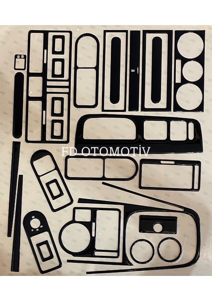 FD Otomotiv Volkswagen Bora Full Özel Set Pianoblack Parlak Siyah Torpido Konsol Kaplama