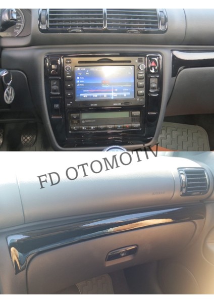 FD Otomotiv Volkswagen Passat B5 Parlak Siyah Full Set Torpido Konsol Kaplama