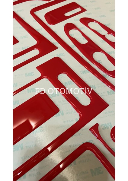 FD Otomotiv Opel Vectra B Parlak Kırmızı Renk Torpido Konsol Kaplama modelleri