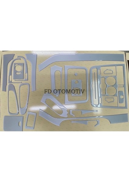 FD Otomotiv Mercedes Vito / Viano 2004 - 2013 Gümüş Gri Full Set Torpido Konsol Kaplama