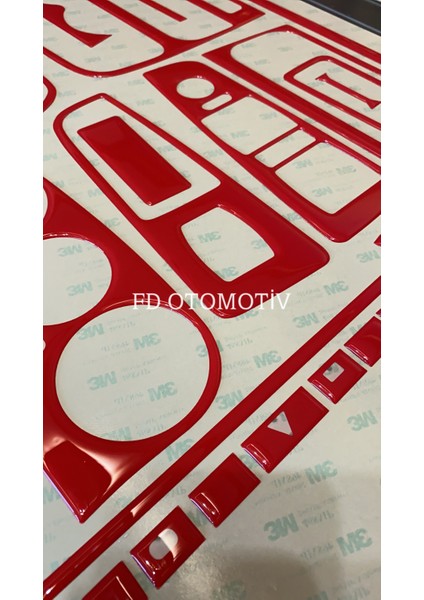 FD Otomotiv Fıat Linea Kırmızı Özel Renk Set Torpido Konsol Kaplama modelleri