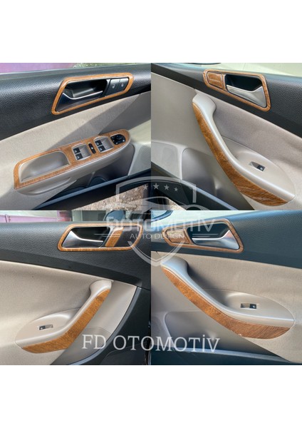 FD Otomotiv Volkswagen ( Passat B6 Fındık Ağacı Desen Full Set ) Torpido Konsol Maun Kaplama