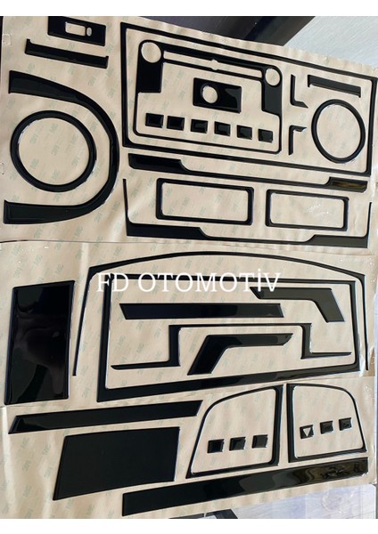 FD Otomotiv Volkswagen Transporter T7 ( Parlak Siyah Set ) Torpido Konsol Maun Kaplama