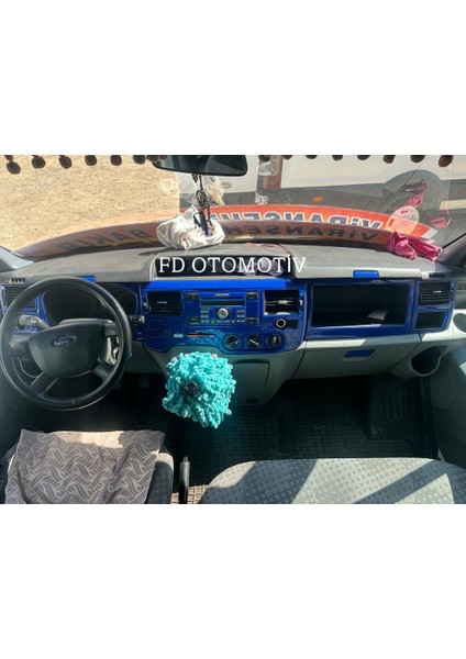 FD Otomotiv Ford Transit 2006 / 2013 Jumbo Mavi Renk Konsol Maun Kaplama