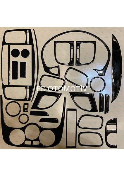 FD Otomotiv Hyundaı Era Parlak Siyah Konsol Maun Kaplama ( Piano Black )
