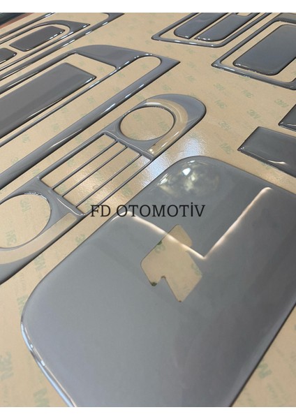 FD Otomotiv Fıat Kartal Slx / Tofaş Gümüş Gri / Full Set Torpido Konsol Kaplama