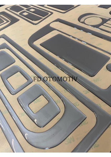 FD Otomotiv Fıat Kartal Slx / Tofaş Gümüş Gri / Full Set Torpido Konsol Kaplama