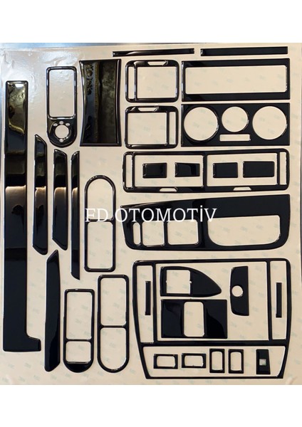 FD Otomotiv Volkswagen Passat B5 / B5.5 Parlak Siyah Full Set Torpido Konsol Kaplaman