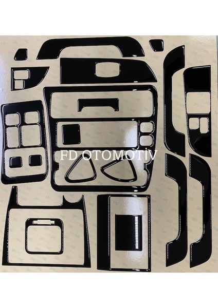 FD Otomotiv Toyota Corolla Efsane Kasa Konsol Kaplama Parlak Siyah Renk Full Set