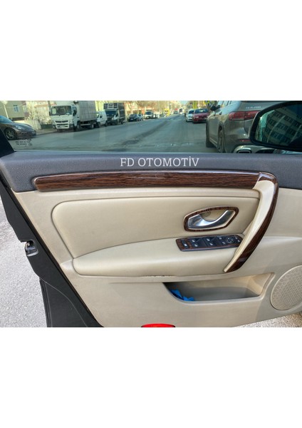 FD Otomotiv Renault Laguna 3 / Koyu Meşe Desen Full Set / Torpido Konsol Kaplama