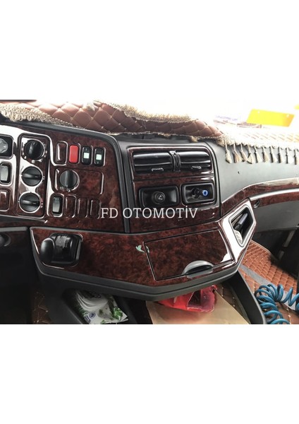 FD Otomotiv Mercedes Axor Maun Renk Full Özel Set / Torpido Konsol Maun Kaplama