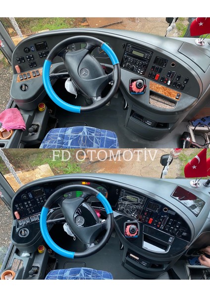FD Otomotiv Mercedes Travego Parlak Siyah Full Set Konsol Kaplama Eski Göğüs