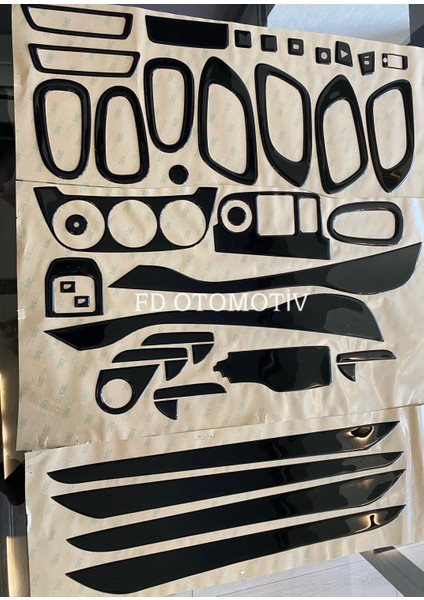 FD Otomotiv Cıtroen Elysee Peugeot 301 Full Özel Set Parlak Siyah Torpido Konsol Maun Kaplama