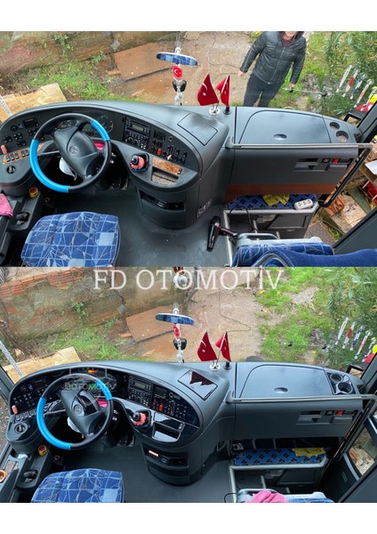 FD Otomotiv Mercedes Travego Parlak Siyah Full Set Konsol Kaplama Eski Göğüs