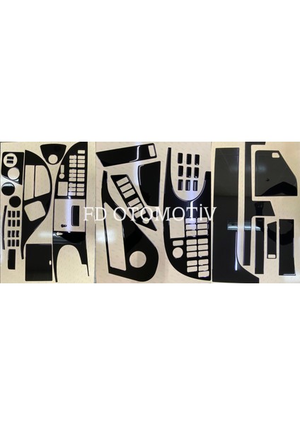 FD Otomotiv Mercedes Travego Parlak Siyah Full Set Konsol Kaplama Eski Göğüs indirimleri