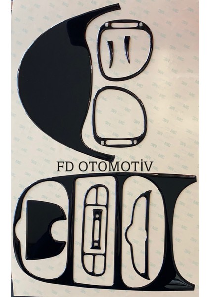 FD Otomotiv Peugeot 206 / Parlak Siyah / Konsol Torpido Kaplama