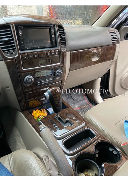 FD Otomotiv Kıa Sorento 2007 - 2010 Koyu Meşe Desen Full Set / Torpido Konsol Kaplama