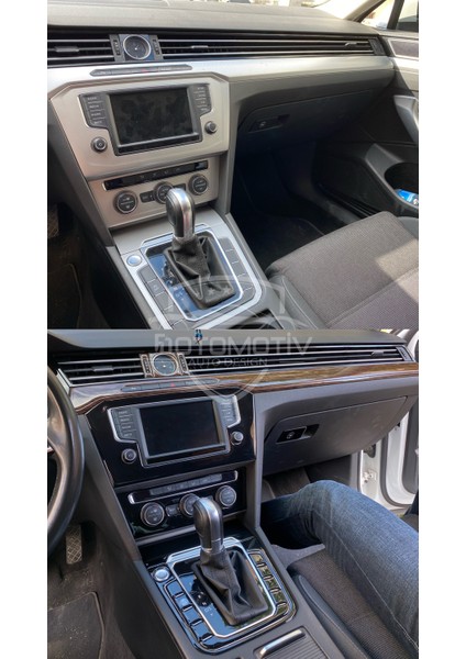 FD Otomotiv Volkswagen Passat B8 Konsol Kaplama Koyu Meşe Piano Black Görünüm indirimleri