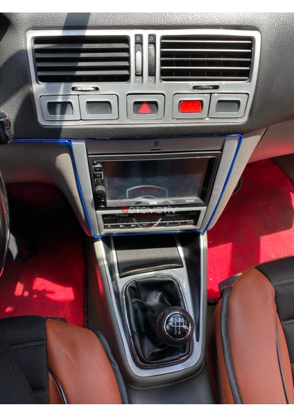 FD Otomotiv Volkswagen Bora Konsol Kaplama Gümüş Gri Görünüm Full Set