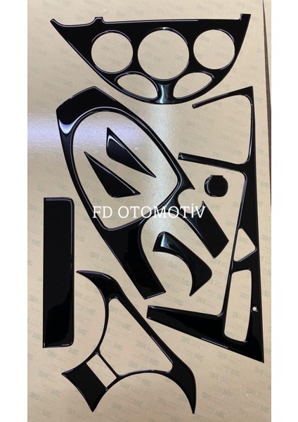 FD Otomotiv Ford Focus 1 Parlak Siyah Kaplama Seti