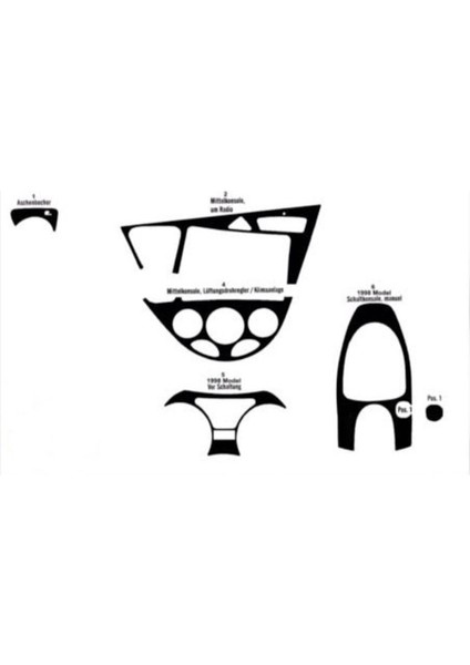 FD Otomotiv Ford Focus 1 Parlak Siyah Kaplama Seti fiyatları