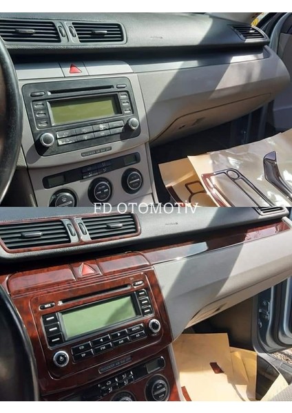 FD Otomotiv Volkswagen Passat B6 Maun Renk Full Set Torpido Konsol Maun Kaplama fiyatları